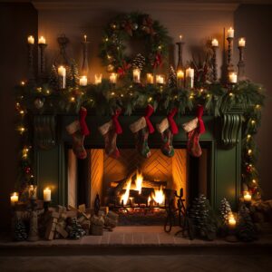 Cozy Crackling Fireplace backdrop? Fotoachtergrond